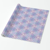 Lavender & Blue Geometric Star Maze Muster Geschenkpapier (Ungerollt)