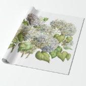Lavender Blue Hydrangea Botanischer Blumenstrauß Geschenkpapier (Ungerollt)