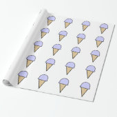 Lavender Blue Ice Creme Cone Geschenkpapier (Ungerollt)