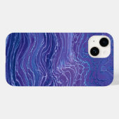 Lavender Blue Lace Marmor Akrylabstraktion Case-Mate iPhone Hülle (Rückseite (Horizontal))