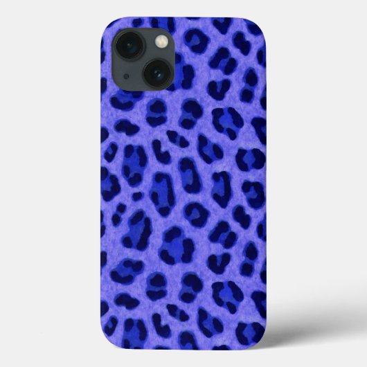 Lavender Blue Leopard Tierdruckmuster   Case-Mate iPhone Hülle (Rückseite)