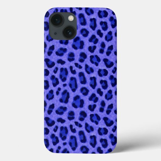 Lavender Blue Leopard Tierdruckmuster Case-Mate iPhone Hülle (Rückseite)