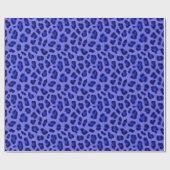 Lavender Blue Leopard Tierdruckmuster Geschenkpapier (Flach)