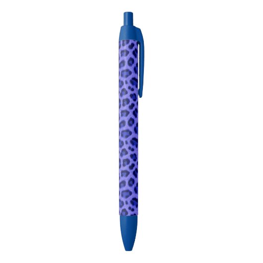 Lavender Blue Leopard Tierdruckmuster Kugelschreiber (Unterseite (Vertikal))