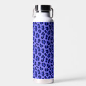 Lavender Blue Leopard Tierdruckmuster Trinkflasche (Vorne)
