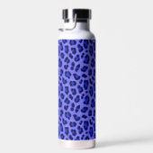 Lavender Blue Leopard Tierdruckmuster Trinkflasche (Rechts)
