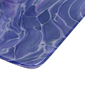 Lavender Blue Marble Acrylabstraktion Schneidebrett (Ecke)