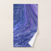 Lavender Blue Marble Acrylic Abstrakt Badhandtuch Set (Handtuch)
