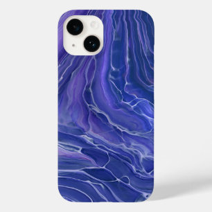 Lavender Blue Marble Acrylic Abstrakt Case-Mate iPhone 14 Hülle
