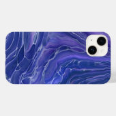 Lavender Blue Marble Acrylic Abstrakt Case-Mate iPhone Hülle (Rückseite (Horizontal))