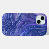 Lavender Blue Marble Acrylic Abstrakt Case-Mate iPhone Hülle (Rückseite (Horizontal))