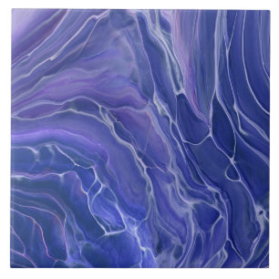 Lavender Blue Marble Acrylic Abstrakt Fliese