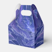 Lavender Blue Marble Acrylic Abstrakt Geschenkschachtel (Rückseite)