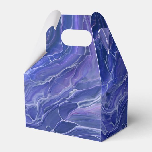 Lavender Blue Marble Acrylic Abstrakt Geschenkschachtel (Vorderseite)