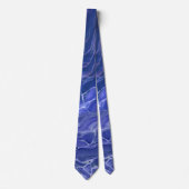 Lavender Blue Marble Acrylic Abstrakt Krawatte (Vorderseite)