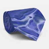 Lavender Blue Marble Acrylic Abstrakt Krawatte (Gerollt)