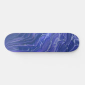 Lavender Blue Marble Acrylic Abstrakt Skateboard (Horizontal)