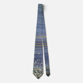 Lavender & Blue Marble Gold Glitzer Necktie Krawatte (Vorderseite)