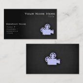 Lavender Blue Movie Camera Visitenkarte (Vorne/Hinten)