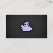 Lavender Blue Movie Camera Visitenkarte (Rückseite)