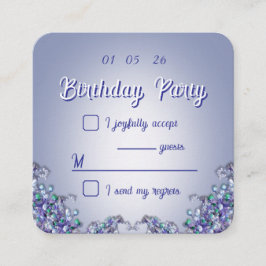 Lavender Blue Spring Florals Enclosure Card Begleitkarte