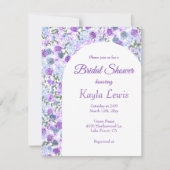 Lavender Blue Spring Garden Rose Brautparty Einladung (Vorderseite)