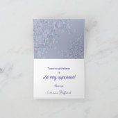 Lavender Blue Spring Lilac Florals Thank You Card Dankeskarte (Innenseite)
