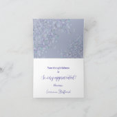 Lavender Blue Spring Lilac Florals Thank You Card Dankeskarte (Innenseite)
