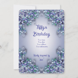 Lavender Blue Spring Lilac Invitation Card Dankeskarte