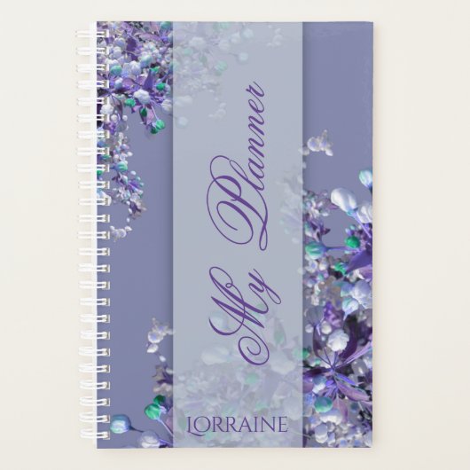 Lavender Blue Spring  Lilacs Planner Planer (Vorderseite)