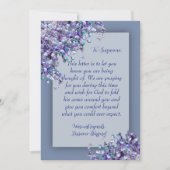Lavender Blue Spring Lilacs Sympathie Card Einladung (Vorderseite)