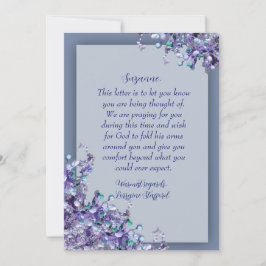 Lavender Blue Spring Lilacs Sympathy Card Einladung