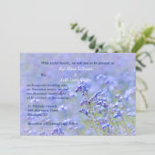 Lavender Blue Wild Blume Country Wedding Einladung (Stehend Vorderseite)