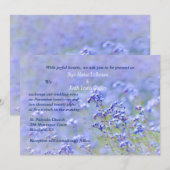Lavender Blue Wild Blume Country Wedding Einladung (Vorne/Hinten)