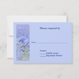 Lavender Blue Wild Blume Country Wedding UAWG RSVP Karte