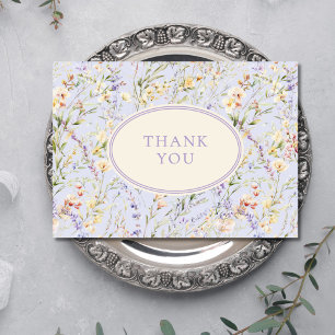 Lavender Blue Wildblume Baby Dusche Dankeskarte