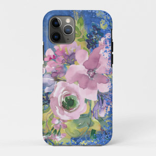 Lavender Blues Watercolor Glitzer Case-Mate iPhone Hülle
