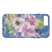 Lavender Blues Watercolor Glitzer Case-Mate iPhone Hülle (Rückseite (Horizontal))