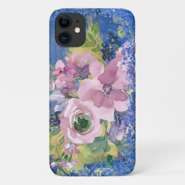 Lavender Blues Watercolor Glitzer Case-Mate iPhone Hülle