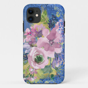 Lavender Blues Watercolor Glitzer Case-Mate iPhone Hülle