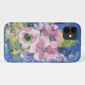 Lavender Blues Watercolor Glitzer Case-Mate iPhone Hülle (Rückseite (Horizontal))
