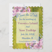 Lavender Blues Watercolor Glitzer Einladung (Rückseite)