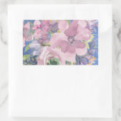 Lavender Blues Watercolor Glitzer Rechteckiger Aufkleber (Tasche)