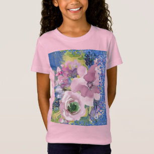 Lavender Blues Watercolor Glitzer T-Shirt