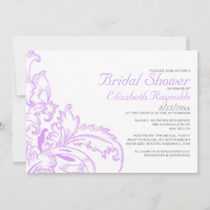 Lavender Blüh Bridal Dusche Einladungen