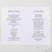 Lavender Blüh Folded Church Wedding Program (Rückseite)