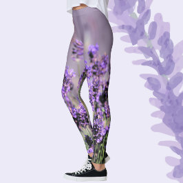 Lavender blüht florale botanische Lilac-Leggings Leggings