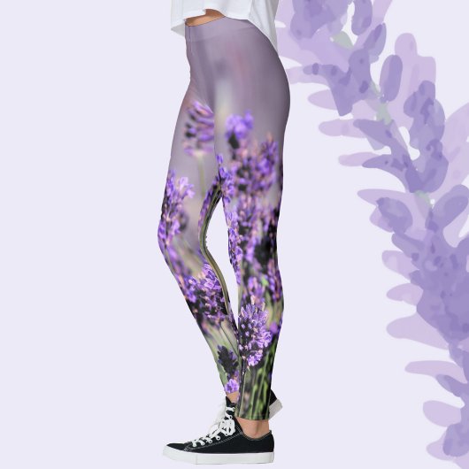 Lavender blüht florale botanische Lilac-Leggings Leggings