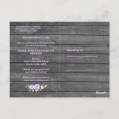 Lavender Blume Alte Stallehzeit verschoben Postkarte (Rückseite)