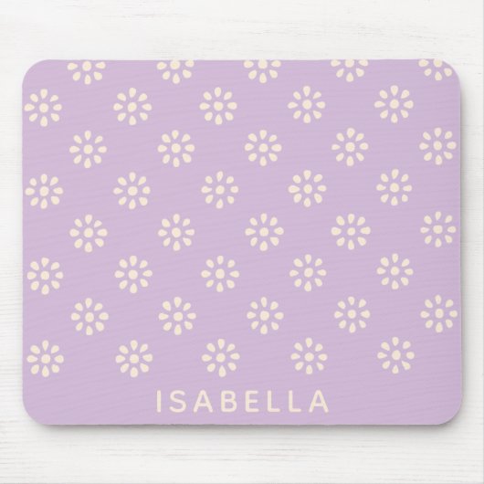 Lavender Blume Boho Muster Personalisiert Mousepad (Vorne)